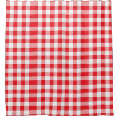 Stylish Red and White Checkered Shower Curtain Douchegordijn (Voorkant)