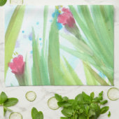 Stylish Red Floral Theedoek (Gevouwen)