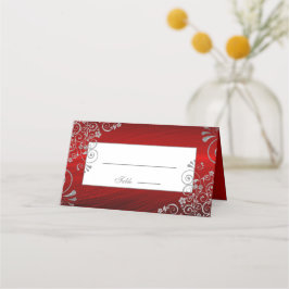 Stylish Red Herfst Winter Wedding Plaatskaartje