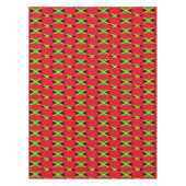 Stylish Red JAMAICAN MAP | Jamaica Flag Tafelkleed (Voorkant)