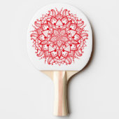 Stylish Red Mandala Boho Custom Tafeltennisbatje (Achterkant)