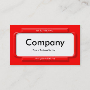 Stylish Red Panel - Red (FF0000) Visitekaartje