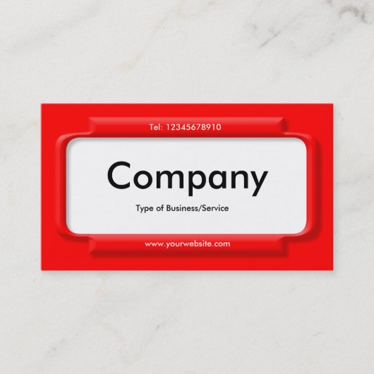 Stylish Red Panel - Red (FF0000) Visitekaartje (Voorkant)