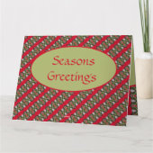 Stylish Red Patterned Holiday Bedankkaart (Achterkant)