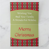 Stylish Red Patterned Holiday Bedankkaart (Binnen)