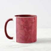 Stylish Red Polygon Art Cup for Home & Office Gift Mok (Links)