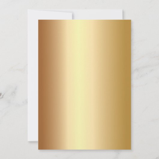 Stylish Red Ribbon Gold Foil Graduparty Kaart (Achterkant)