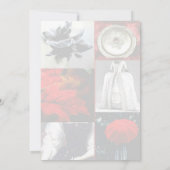 Stylish Red Silver Black Collage Hartelijk dank Bedankkaart (Achterkant)