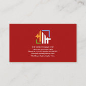 Stylish Red White Layers Monogram Foundation CEO Visitekaartje (Achterkant)