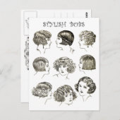 Stylish Retro Bob Hairstijlen Briefkaart (Voorkant / Achterkant)