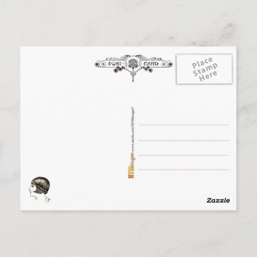 Stylish Retro Bob Hairstijlen Briefkaart (Achterkant)