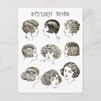 Stylish Retro Bob Hairstijlen Briefkaart