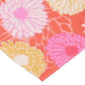 Stylish Retro Dahlia Floral Pattern Red Roze Tafelkleed (Gekanteld)