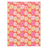 Stylish Retro Dahlia Floral Pattern Red Roze Tafelkleed (Voorkant)