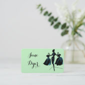 Stylish Retro Fashionista Visitekaartjes (Staand voorkant)