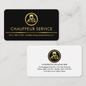 Stylish Retro Gold Chauffeur Driver Taxi Cab Visitekaartje (Voorkant / Achterkant)