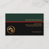 Stylish Retro Lyers Red Line Chemical Engineer Visitekaartje (Achterkant)