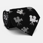 STYLISH RETRO MOVIE CAMERAS MOTIF STROPDAS (Opgerold)