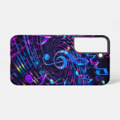 Stylish Retro Musical Notes Samsung Galaxy Hoesje (Achterkant horizontaal)