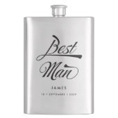 Stylish Retro Typography Best Man Groomsmen Flacon (Voorkant)