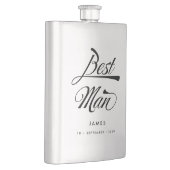 Stylish Retro Typography Best Man Groomsmen Flacon (Rechts)