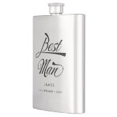 Stylish Retro Typography Best Man Groomsmen Flacon (Links)