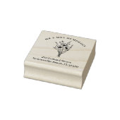 Stylish Romantic Poppies Wildflowers Bouquet Rubberstempel (Stempel)