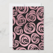 Stylish Roos Gold Faux Foil 60th Birthday Party Kaart (Achterkant)