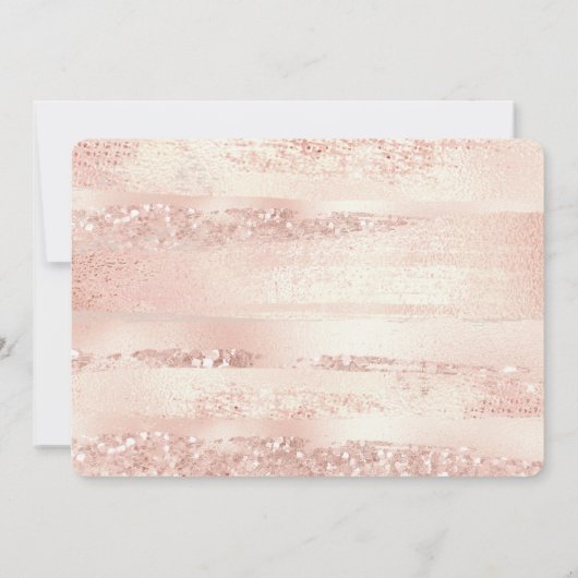 Stylish Roos Gold Galentine's Day Party Kaart (Achterkant)