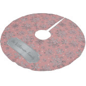 Stylish Rose Gold Christmas | Elegant Snowflakes Kerstboom Rok (Gekanteld)