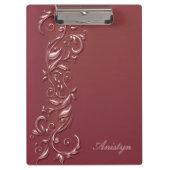 Stylish Rose Gold Ornate Design Klembord (Voorkant)