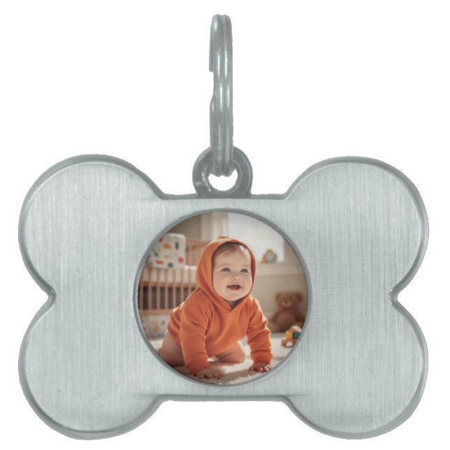Stylish Round Pet Tag Huisdieren Naamplaatje (voorkant)