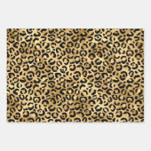 Stylish Royal Blue & Gold Foil Leopard Spots Inpakpapier Vel (Voorkant 3)
