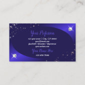 Stylish Royal Blue Sparkle Glitter Stars Diamonds Visitekaartje (Achterkant)