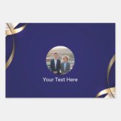 Stylish Royal Solid Blue Custom Gift Wrapping Pape Inpakpapier Vel (Voorkant 3)