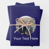 Stylish Royal Solid Blue Custom Gift Wrapping Pape Inpakpapier Vel (In situ)