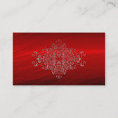 Stylish Ruby Red Gray Floral Wedding Plaatskaartje (Achterkant)