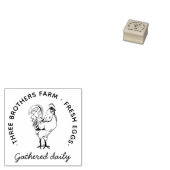 Stylish Rustic Custom Farm Name | Information Egg  Rubberstempel (Gestempeld)