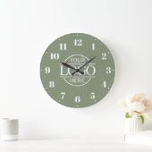 Stylish Sage Green Branded Company Business Logo Grote Klok (Huis)