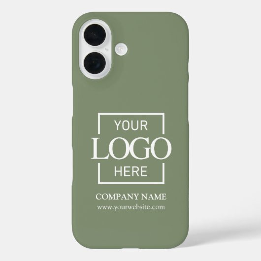 Stylish Sage Green Business Company Logo Apple Case-Mate iPhone Case (Achterkant)