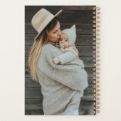 Stylish Sage Green Personalized Photo Collage Planner (Achterkant)
