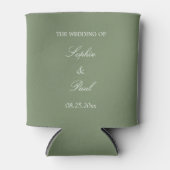Stylish Sage Green Wedding Favor Koelbox Blikjeskoeler (Voorkant)