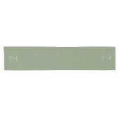 Stylish Sage Green Wedding Table Runner Korte Tafelloper (Horizontaal)