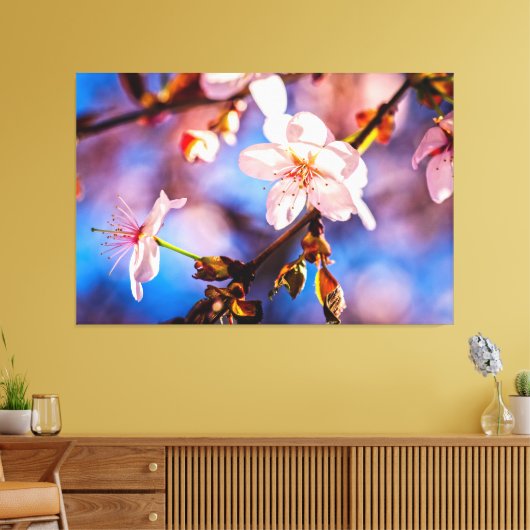 Stylish Sakura Blossom Canvas Afdruk (Insitu (Woonkamer))
