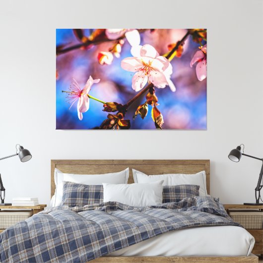 Stylish Sakura Blossom Canvas Afdruk (Insitu (Slaapkamer))