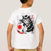 Stylish Samurai Cat Japan Soccer For Football fans T-shirt (Achterkant)