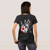 Stylish Samurai Cat Japan Soccer For Football fans T-shirt (Achterkant volledig)