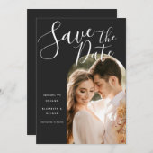 Stylish Script Arch Frame Photo  Save The Date (Voorkant / Achterkant)
