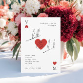 Stylish Script Casino Vegas Wedding Kaart