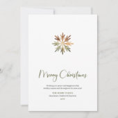 Stylish Script Font Cozy Christmas Greeting Card Feestdagenkaart (Voorkant)